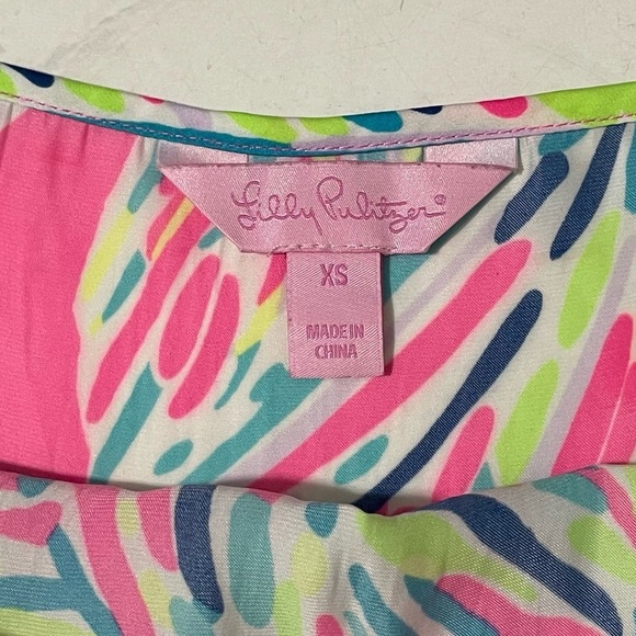 Lilly Pulitzer Deanna Romper in Palm Reader Size XS Preppy Resortwear Travel - Picture 5 of 7